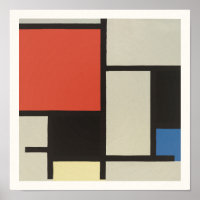 POSTER : PIET MONDRIAN : COMPOSITION 1921