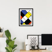 Poster Piet Mondrian Composition A - Art Moderne Abstrait (Bureau à domicile)