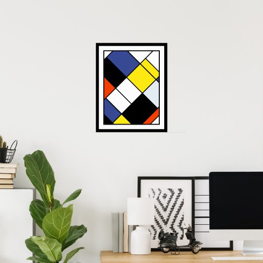 Poster Piet Mondrian Composition A - Art Moderne Abstrait (Bureau à domicile)