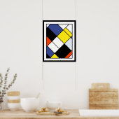 Poster Piet Mondrian Composition A - Art Moderne Abstrait (Cuisine)