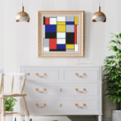 Poster Piet Mondrian - Composition Abstrait géométrique