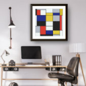 Poster Piet Mondrian - Composition Abstrait géométrique