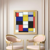Poster Piet Mondrian - Composition Abstrait géométrique
