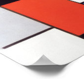 Poster Piet Mondrian Composition Art Abstrait Géométrique (Coin)
