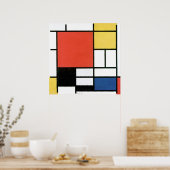 Poster Piet Mondrian Composition Géométrie d'art Abstrait (Cuisine)