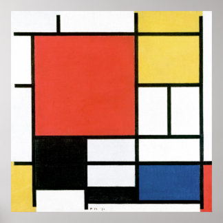 Poster Piet Mondrian Composition Géométrie d'art Abstrait