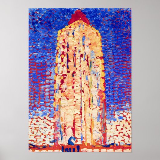 Poster Piet Mondrian - Phare de Westkapelle Art fine (Devant)