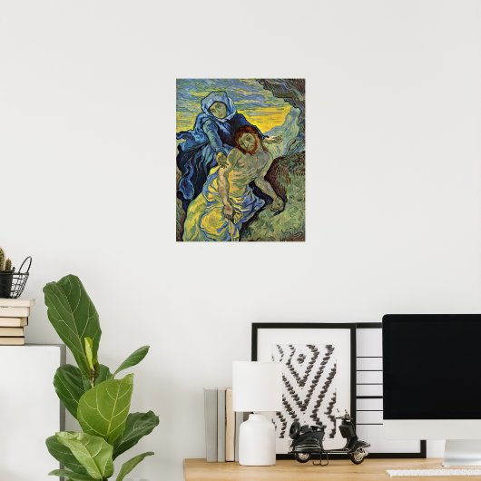 Poster Pieta (après Delacroix) par Vincent Willem van Gog (Bureau à domicile)
