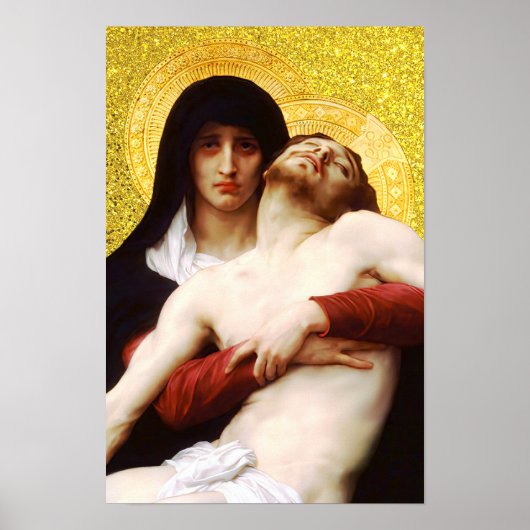 Poster Pieta Jésus Crucifixion Lamentation Vierge Marie 0 (Devant)