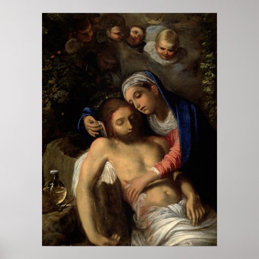 Poster Pietà (Marie et Jésus) (par Adam Elsheimer) (Devant)