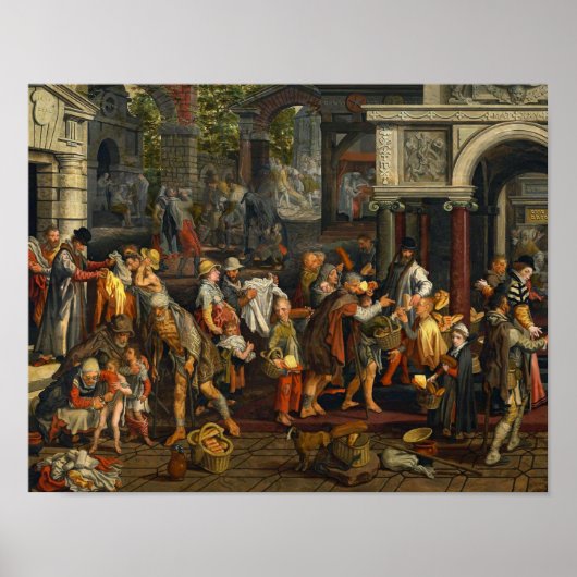 Poster Pieter Aertsen - Les actes chrétiens de miséricord (Devant)