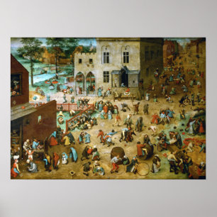 Poster Pieter Bruegel aux Jeux pour enfants
