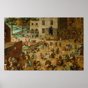 Poster Pieter Bruegel l’Aîné - Jeux pour enfants