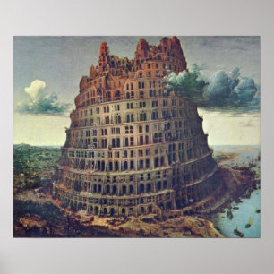 Poster Pieter Bruegel l'aîné - la tour de Babel