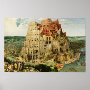 Poster Pieter Bruegel l'aîné - la tour de Babel