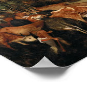 Poster Pieter Bruegel l'Ancien - Le retour du troupeau (Coin)