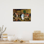 Poster Pieter Bruegel l'Ancien Mariage paysan (Cuisine)