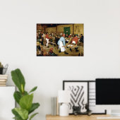 Poster Pieter Bruegel l'Ancien Mariage paysan (Bureau à domicile)