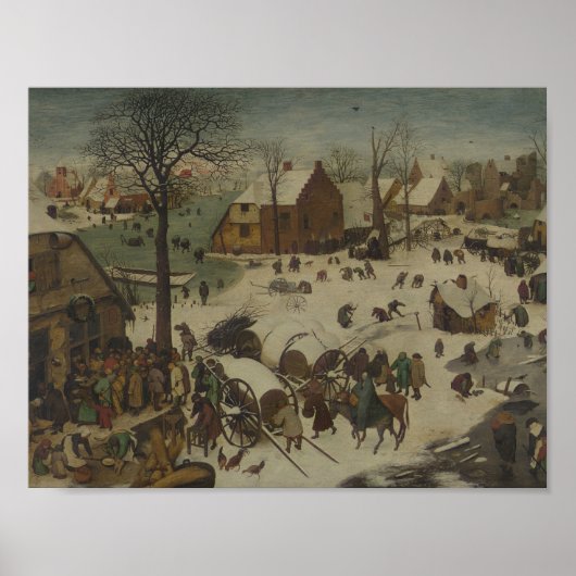 Poster Pieter Bruegel l'Ancien - Numérotation à Bethléem (Devant)