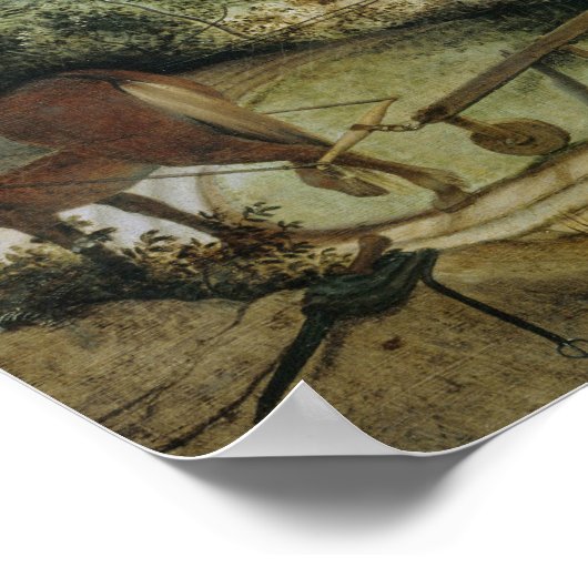 Poster Pieter Bruegel l'Ancien -Paysage Chute d'Icarus (Coin)