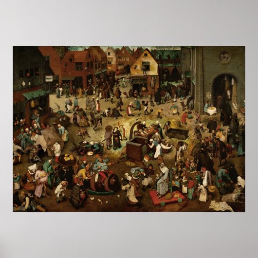 Poster PIETER BRUEGEL - Lutte entre Carnaval et Carême (Devant)