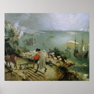 Poster Pieter Bruegel the Elder -Landscape Fall of Icarus