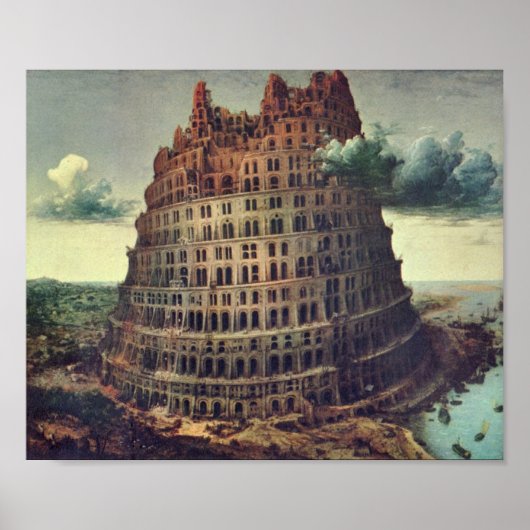 Poster Pieter Bruegel-Tower de Babel (Devant)
