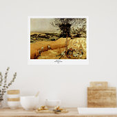Poster Pieter Bruegel's The Harvesters (1565) (Cuisine)