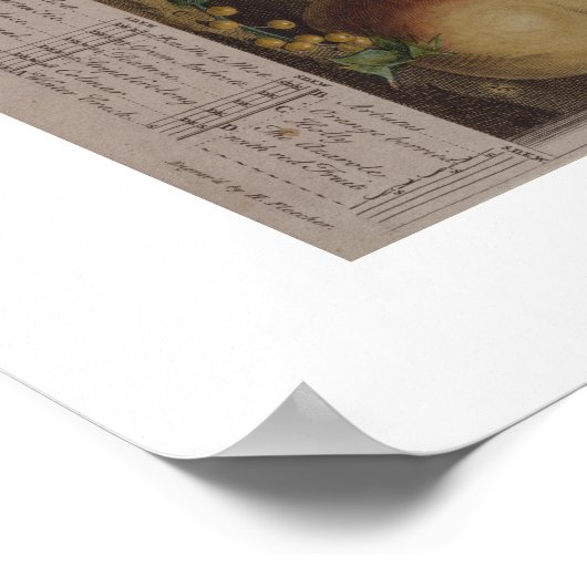 Poster Pieter Casteels, douze mois de fruits, décembre (Coin)