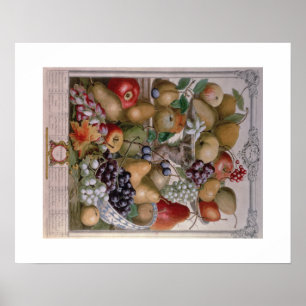 Poster Pieter Casteels, douze mois de fruits novembre
