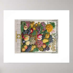 Poster Pieter Casteels, douze mois de fruits, octobre