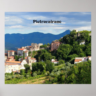 Poster Pietravairano, Caserte, Italie