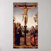 Poster Pietro Perugino - Crucifixion avec Marie (Devant)