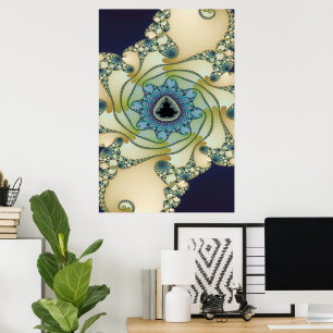 Poster Pieuvre fractale Mandelbrot Garden