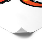 Poster Pieuvre orange dessin animé océan créature marine (Coin)
