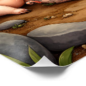 Poster  Pig Art – Mother & Piglets (Coin)