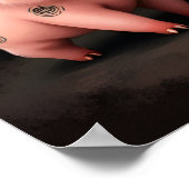 Poster Pig Artwork – Mother Pig & Piglets (Coin)