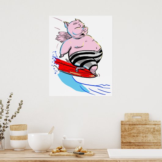 Poster PiG sUrFiNg (Cuisine)