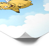 Poster Pig volant dans les nuages (Coin)