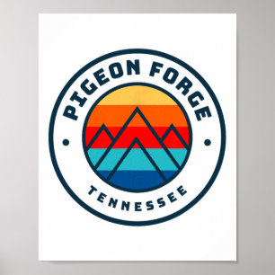 Poster Pigeon Forge Ski Snowboard Ski Famille Voyage