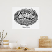 Poster Pigeon Nest Babies (Cuisine)