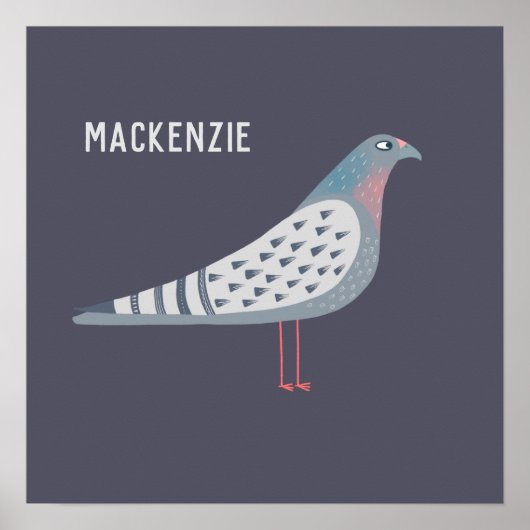 Poster Pigeon Personnalisé (Devant)