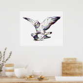 Poster Pigeons Mating (Cuisine)