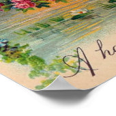 Poster Pigeons Roses Anniversaire (Coin)