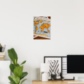 Poster Piges et points de repère de la carte mondiale (Bureau à domicile)