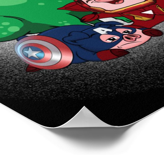 Poster Pigvengers Assembler Super Animal Hero Pig Amateur (Coin)