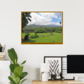 Poster Pi'ilanihale Heiau au jardin Kahanu - Maui (Bureau à domicile)