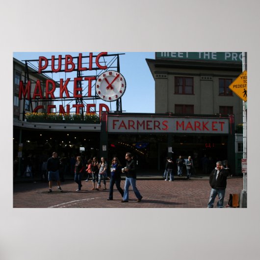 Poster Pike Place Market, Seattle Washington (Devant)