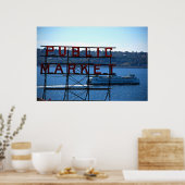 Poster Pike Place Market & Seattle Waterfront (Cuisine)