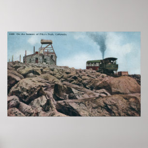 Poster Pikes Peak, Colorado - Au Sommet